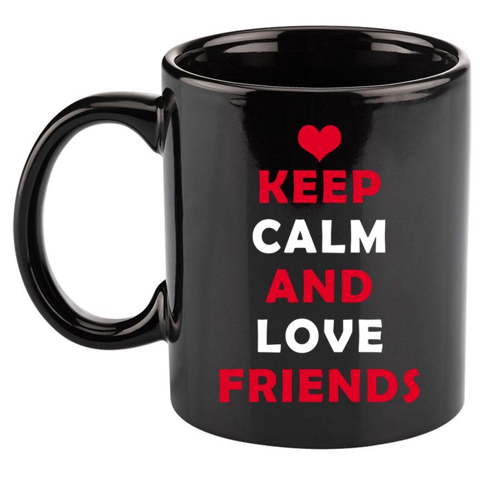 Keep Calm And Love Friends 11oz C Handle Ceramic Mug