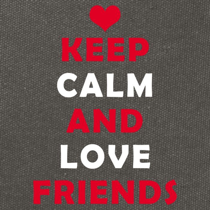 Keep Calm And Love Friends Cotton Canvas Backpack