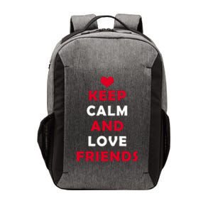 Keep Calm And Love Friends Vector Backpack