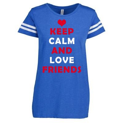 Keep Calm And Love Friends Enza Ladies Jersey Football T-Shirt