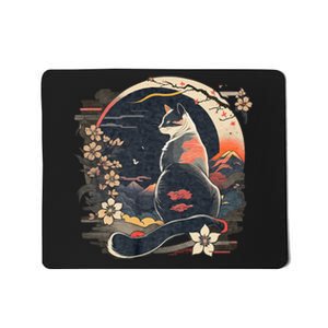 Kawaii Cat Anime Japanese Retro Funny Cat Mousepad