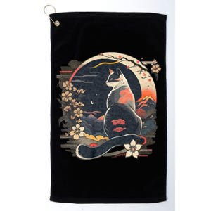 Kawaii Cat Anime Japanese Retro Funny Cat Platinum Collection Golf Towel