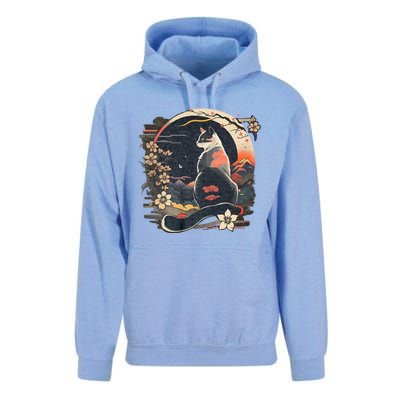 Kawaii Cat Anime Japanese Retro Funny Cat Unisex Surf Hoodie