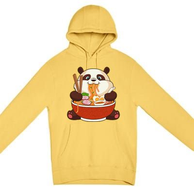 Kawaii Cute Anime Panda Otaku Japanese Ra Noodles Gift Premium Pullover Hoodie