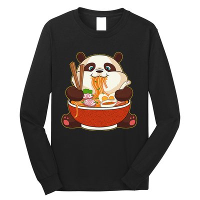 Kawaii Cute Anime Panda Otaku Japanese Ra Noodles Gift Long Sleeve Shirt