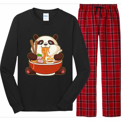 Kawaii Cute Anime Panda Otaku Japanese Ra Noodles Gift Long Sleeve Pajama Set