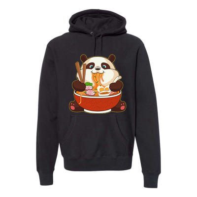 Kawaii Cute Anime Panda Otaku Japanese Ra Noodles Gift Premium Hoodie