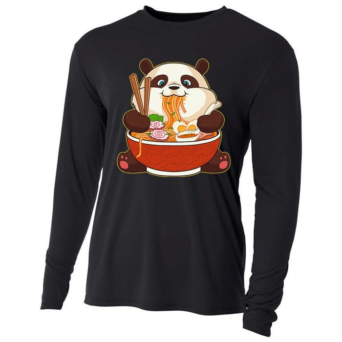 Kawaii Cute Anime Panda Otaku Japanese Ra Noodles Gift Cooling Performance Long Sleeve Crew