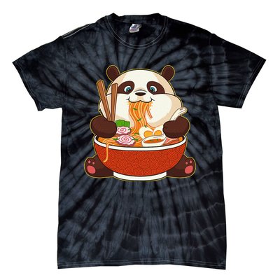 Kawaii Cute Anime Panda Otaku Japanese Ra Noodles Gift Tie-Dye T-Shirt