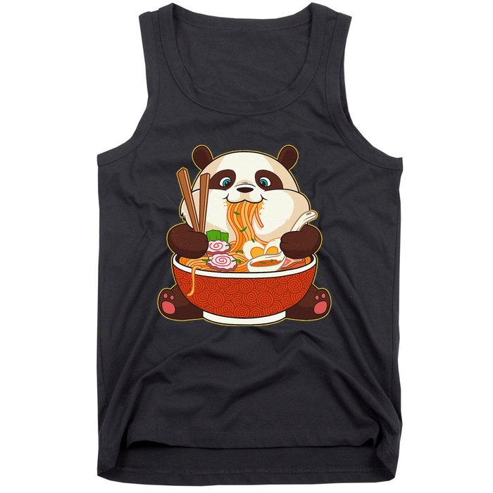 Kawaii Cute Anime Panda Otaku Japanese Ra Noodles Gift Tank Top