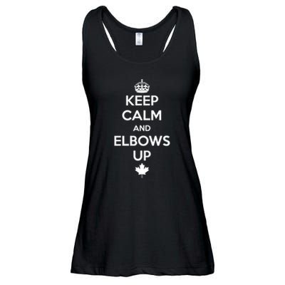 Keep Calm and Elbows Up Canada is Not for Sale  Ladies Essential Flowy Tank