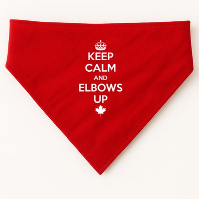 Keep Calm and Elbows Up Canada is Not for Sale  USA-Made Doggie Bandana