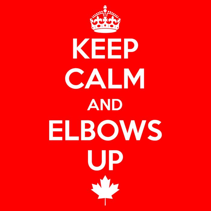 Keep Calm and Elbows Up Canada is Not for Sale  Apron