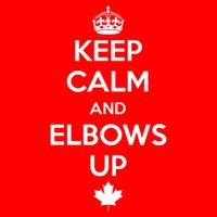 Keep Calm and Elbows Up Canada is Not for Sale  Button
