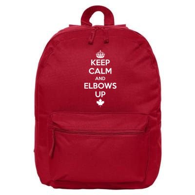 Keep Calm and Elbows Up Canada is Not for Sale  16 in Basic Backpack