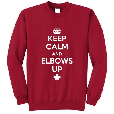 Keep Calm and Elbows Up Canada is Not for Sale  Tall Sweatshirt