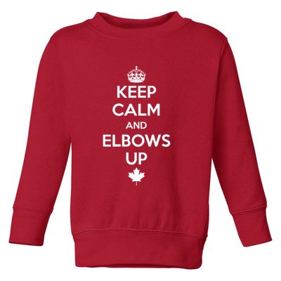 Keep Calm and Elbows Up Canada is Not for Sale  Toddler Sweatshirt
