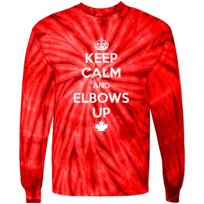 Keep Calm and Elbows Up Canada is Not for Sale  Tie-Dye Long Sleeve Shirt