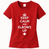 Keep Calm and Elbows Up Canada is Not for Sale  Womens T-Shirt