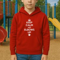 Keep Calm and Elbows Up Canada is Not for Sale  Kids Hoodie