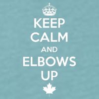 Keep Calm and Elbows Up Canada is Not for Sale  Sueded Cloud Jersey T-Shirt