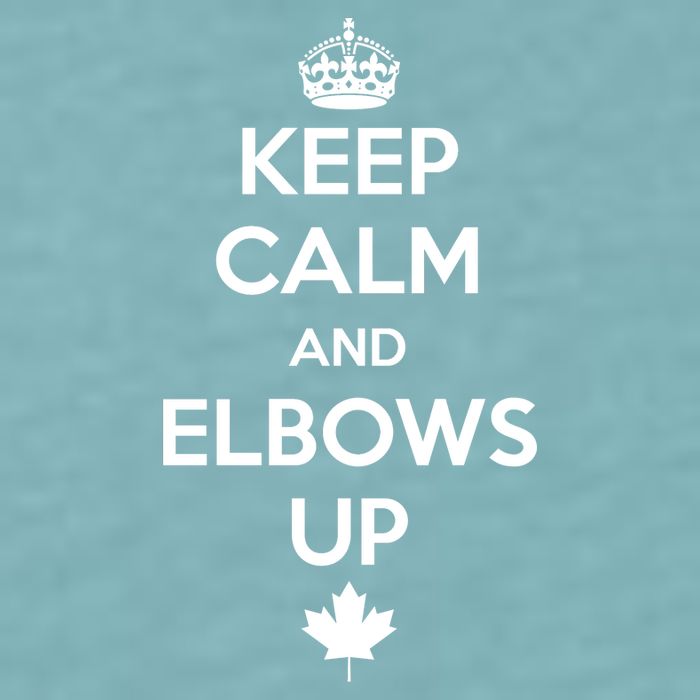 Keep Calm and Elbows Up Canada is Not for Sale  Sueded Cloud Jersey T-Shirt