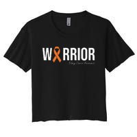 Kidney Cancer Awareness Orange Ribbon Women's Crop Top Tee