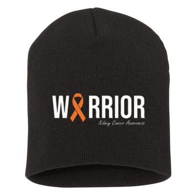 Kidney Cancer Awareness Orange Ribbon Short Acrylic Beanie