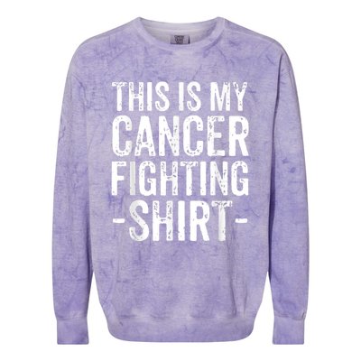 Kidney Cancer Awareness This Is My Cancer Fighting Orange Colorblast Crewneck Sweatshirt