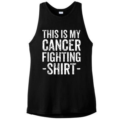 Kidney Cancer Awareness This Is My Cancer Fighting Orange Ladies PosiCharge Tri-Blend Wicking Tank