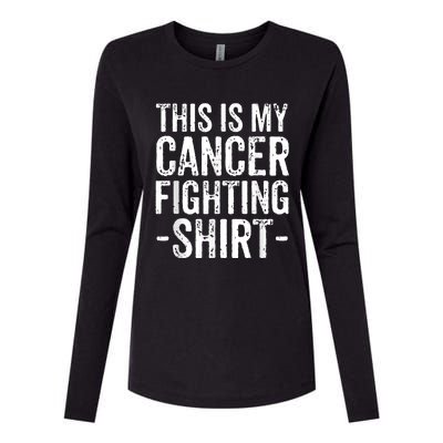 Kidney Cancer Awareness This Is My Cancer Fighting Orange Womens Cotton Relaxed Long Sleeve T-Shirt