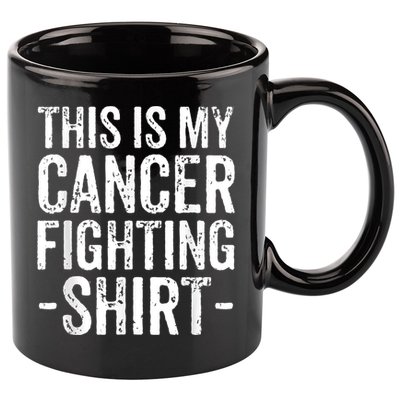 Kidney Cancer Awareness This Is My Cancer Fighting Orange 11oz C Handle Ceramic Mug