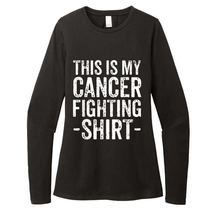 Kidney Cancer Awareness This Is My Cancer Fighting Orange Womens CVC Long Sleeve Shirt