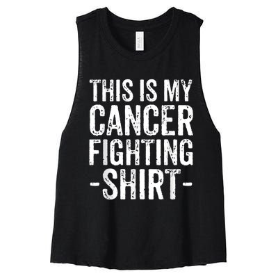 Kidney Cancer Awareness This Is My Cancer Fighting Orange Women's Racerback Cropped Tank