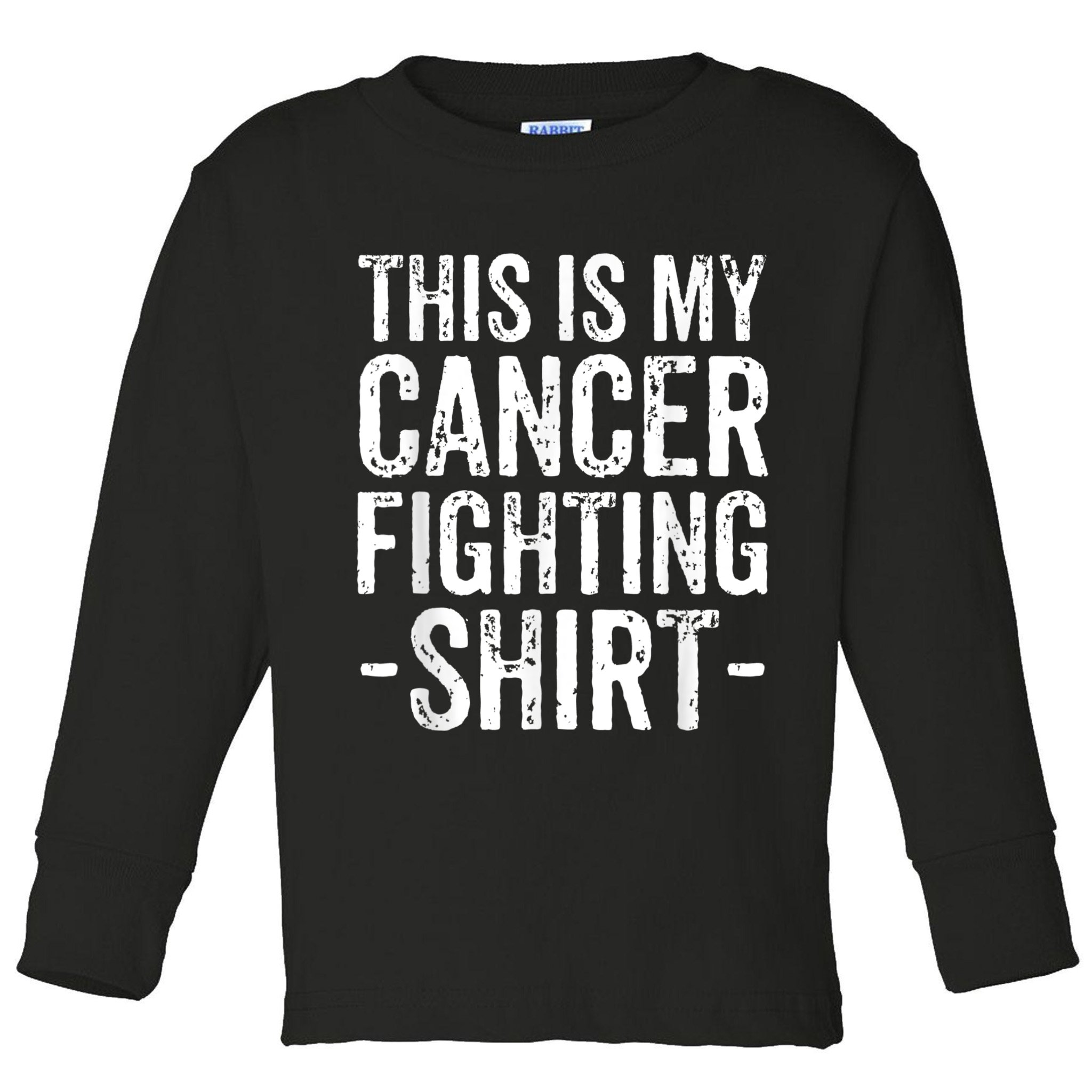Kidney Cancer Awareness This Is My Cancer Fighting Orange Toddler Long Sleeve Shirt