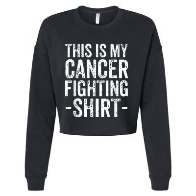 Kidney Cancer Awareness This Is My Cancer Fighting Orange Cropped Pullover Crew