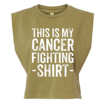 Kidney Cancer Awareness This Is My Cancer Fighting Orange Garment-Dyed Women's Muscle Tee