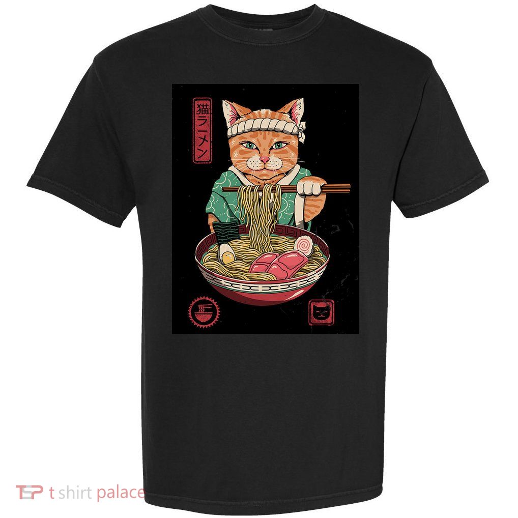 Kawaii Cat Anime Garment-Dyed Heavyweight T-Shirt