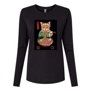 Kawaii Cat Anime Womens Cotton Relaxed Long Sleeve T-Shirt