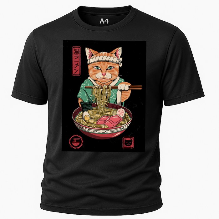 Kawaii Cat Anime Cooling Performance Crew T-Shirt