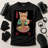 Kawaii Cat Anime Cooling Performance Crew T-Shirt