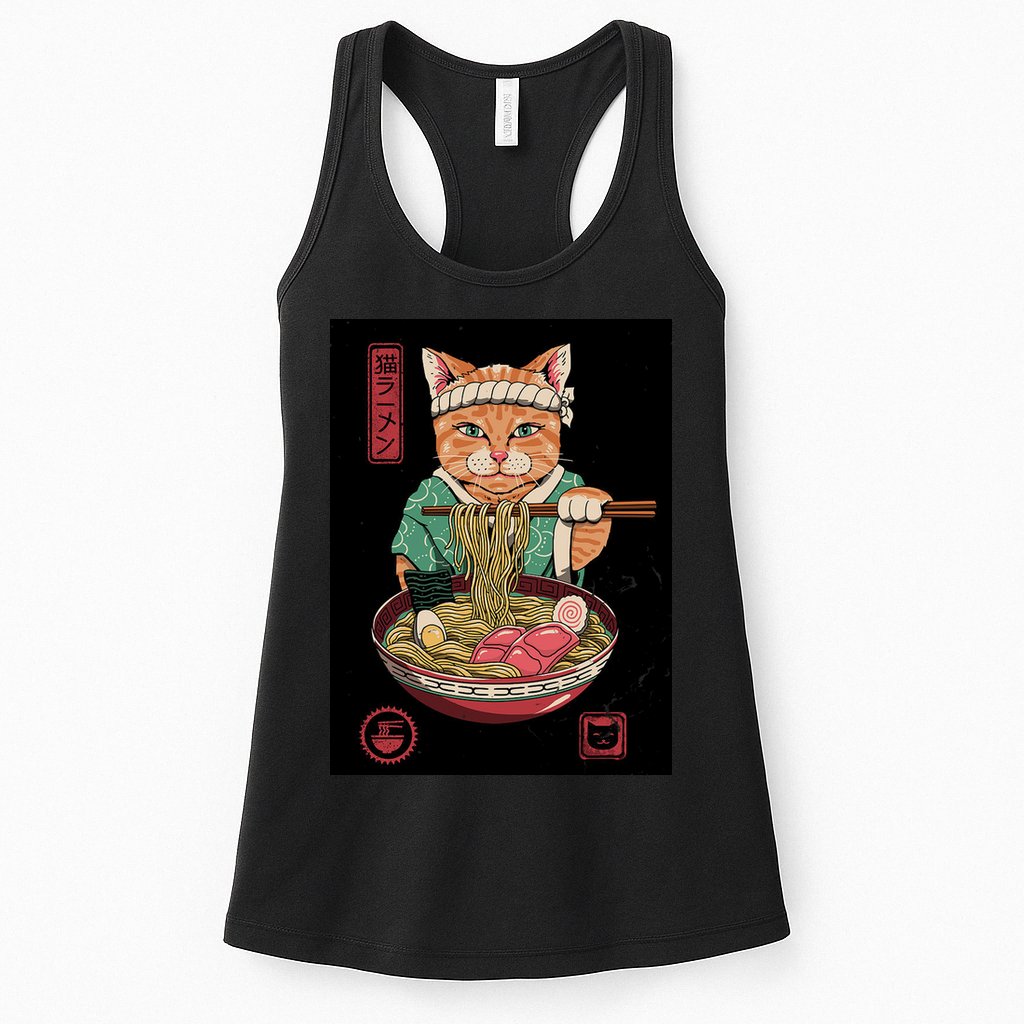 Kawaii Cat Anime Womens Tank Top