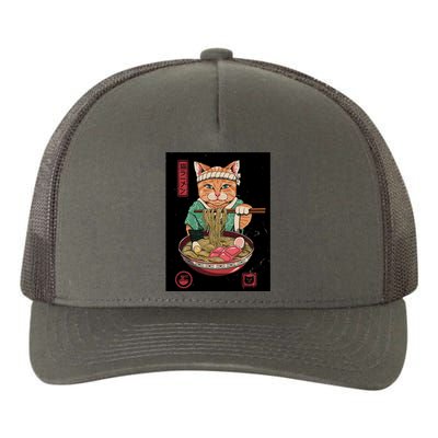 Kawaii Cat Anime Yupoong Adult 5-Panel Trucker Hat