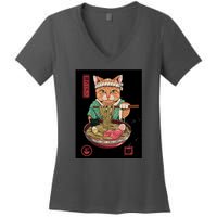 Kawaii Cat Anime Women's V-Neck T-Shirt