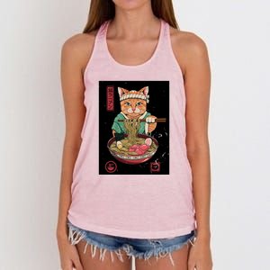 Kawaii Cat Anime Women's Knotted Racerback Tank