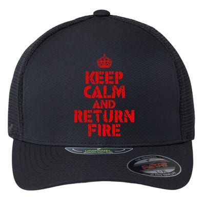 Keep Calm And Return Fire Flexfit Unipanel Trucker Cap