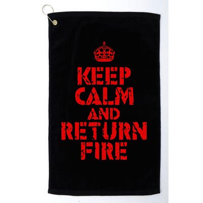 Keep Calm And Return Fire Golf Towel