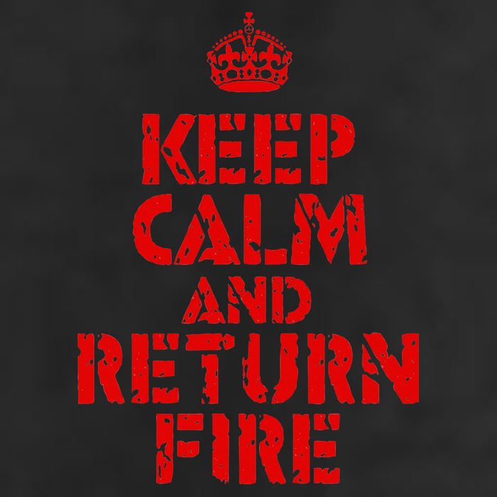 Keep Calm And Return Fire Golf Towel