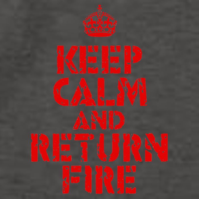 Keep Calm And Return Fire Vector Backpack