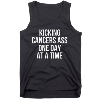 Kicking CancerS Ass One Day At A Time Anti Cancer Tank Top